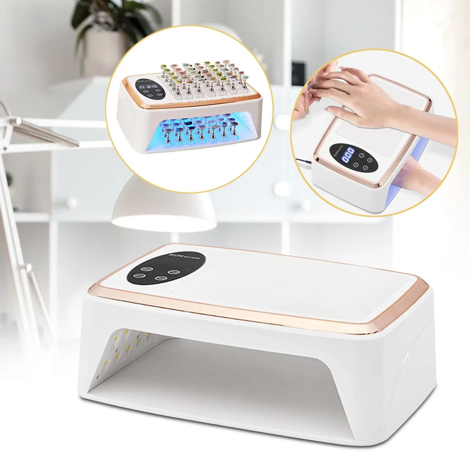 

Nail Arm Rest Pillow with LED Nail Dryer Nail Lamp for Salon Nail Technician