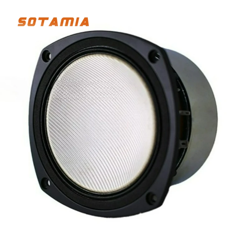 

SOTAMIA 1 шт. 5-дюймовый средний басовый динамик 5 Ом 30 Вт алюминиевая рамка двухслойный плетеный диск музыкальный динамик с резиновым краем для ONKYO