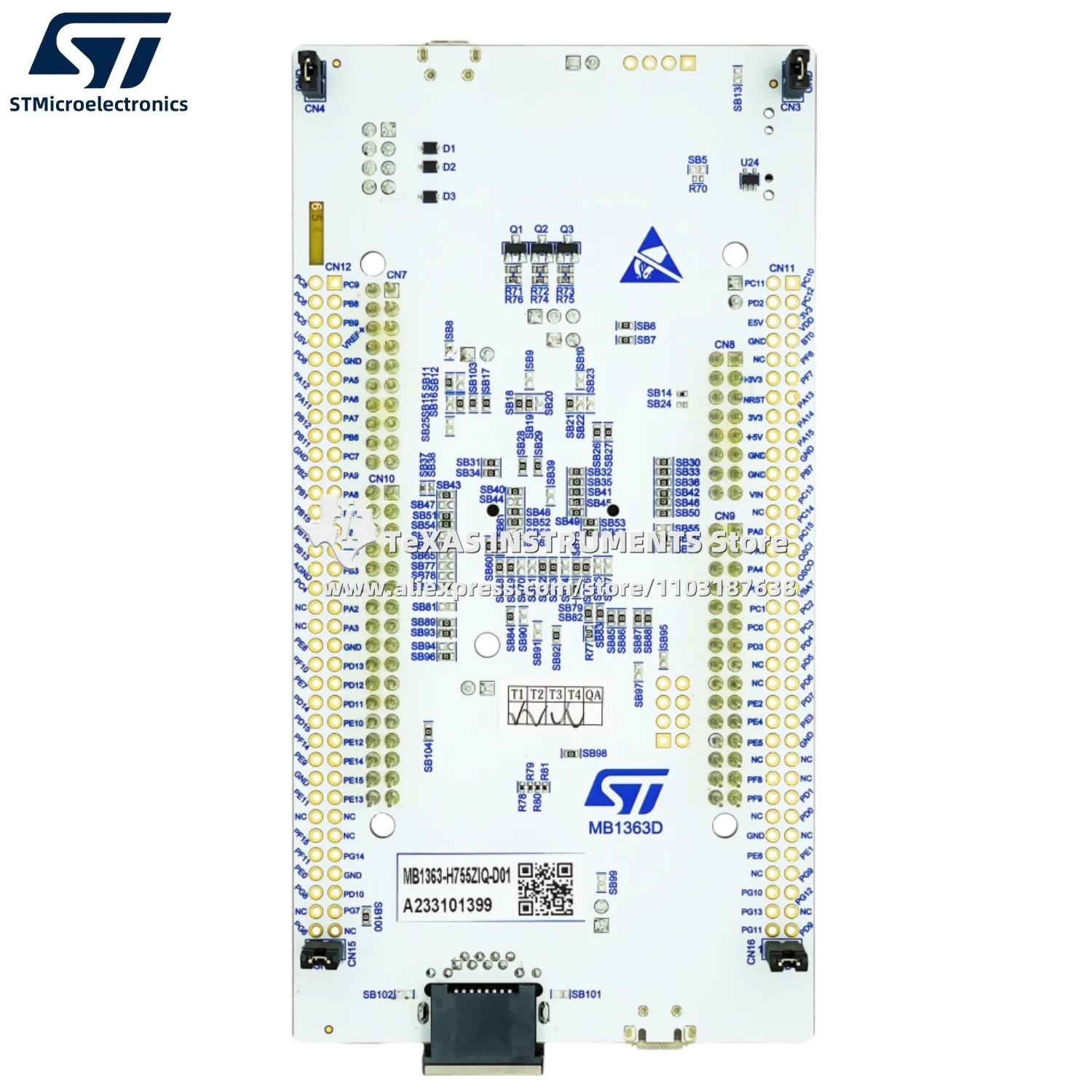 TI Oficial】NUCLEO-H755ZI-Q STM32 Nucleo-144 placa de