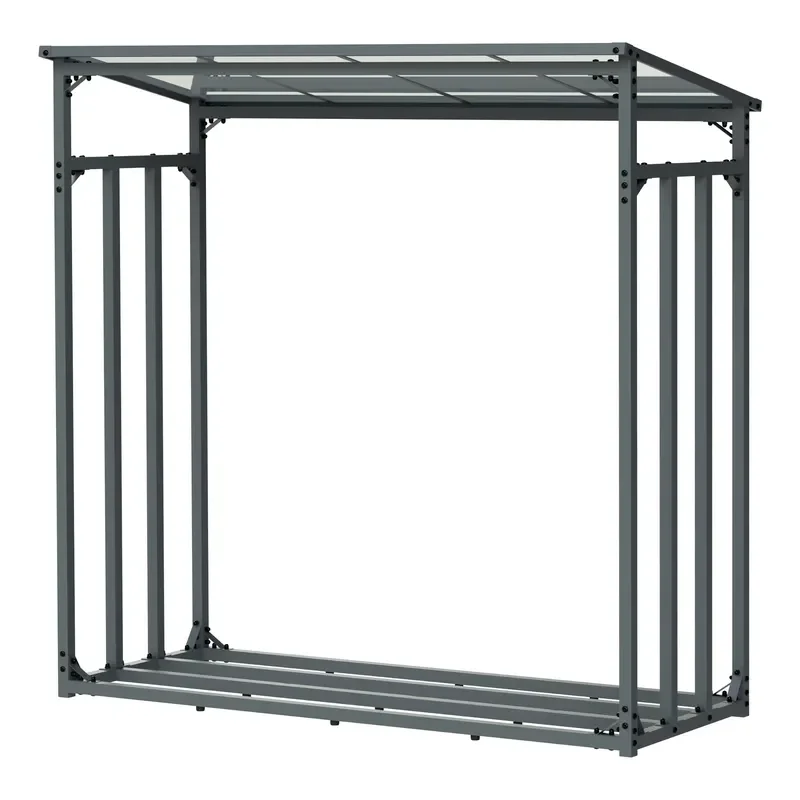 Good Price of New Product High-Grade Firewood Rack Anthracite Grey/Black Alloy Steel Firewood Rack