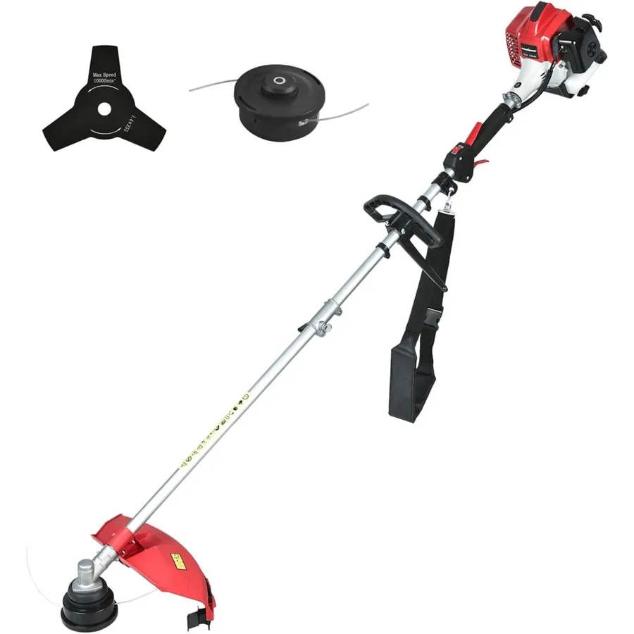 

Газовый триммер и кромкорез 2в1 Weed Wacker 25,4 куб.см с шириной резки 16 дюймов и 10-дюймовым кусторезом для эффективного сада Edg