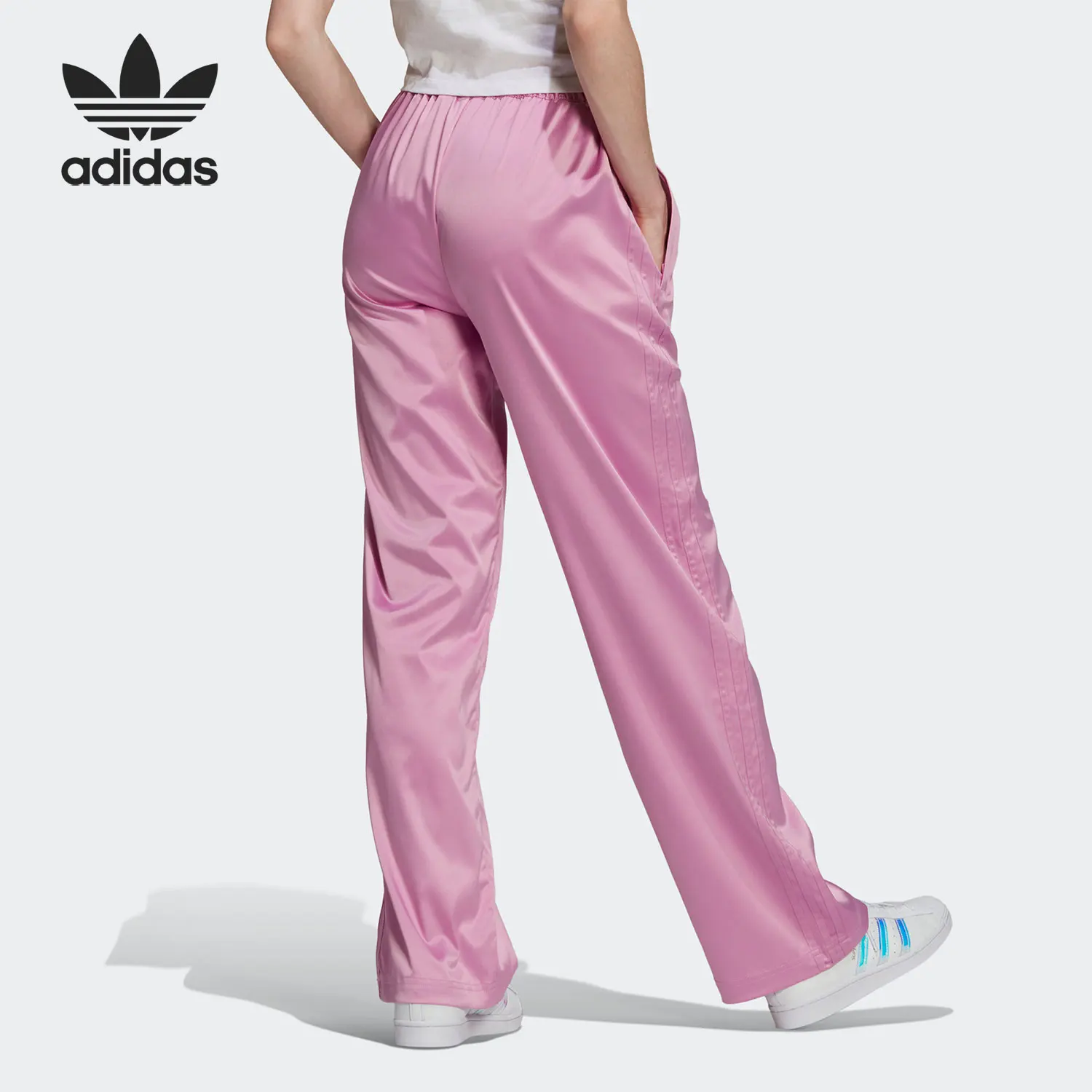 أديداس سروال رياضي كاجوال مريح فضفاض وواسع الساق للسيدات من البرسيم HF9210 #2