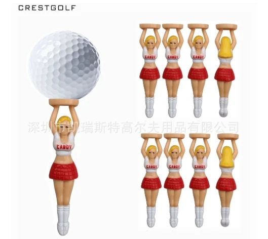 

5 pcs Cheerleader Design Durable Plastic Ball Nails Fun Accessories For Driving Range Reusable Outdoor Training Equipment