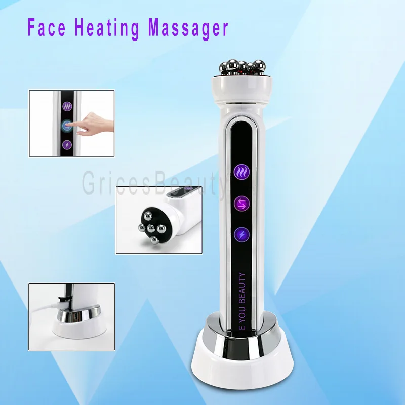 

3 in 1 RF Heating EMS Facial 360° Roller Massager for FIne Lines Lifting Skin Rejuvenation Skin Firm Microcurrent Beauty Machine