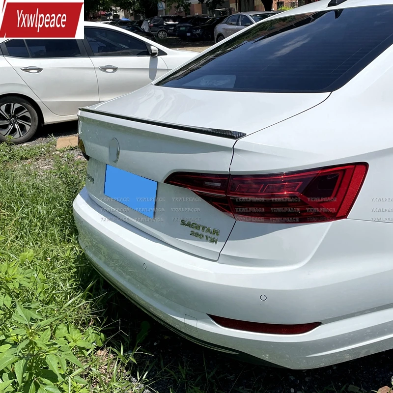 

ABS Gloss Black/Carbon Look Rear Trunk Spoiler Body Kit Accessories For VW Volkswagen Jetta MK7 2019 2020 2021 2022