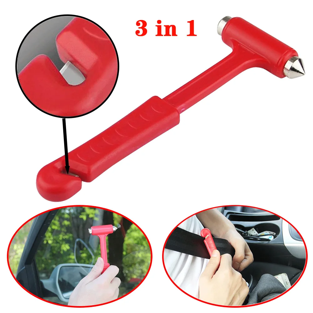 3 In1 Car Broken Window Hammer Emergency Safety Escape Rescue Tool Seat Belt Cutter Lifesaving Auto Glass Breaker