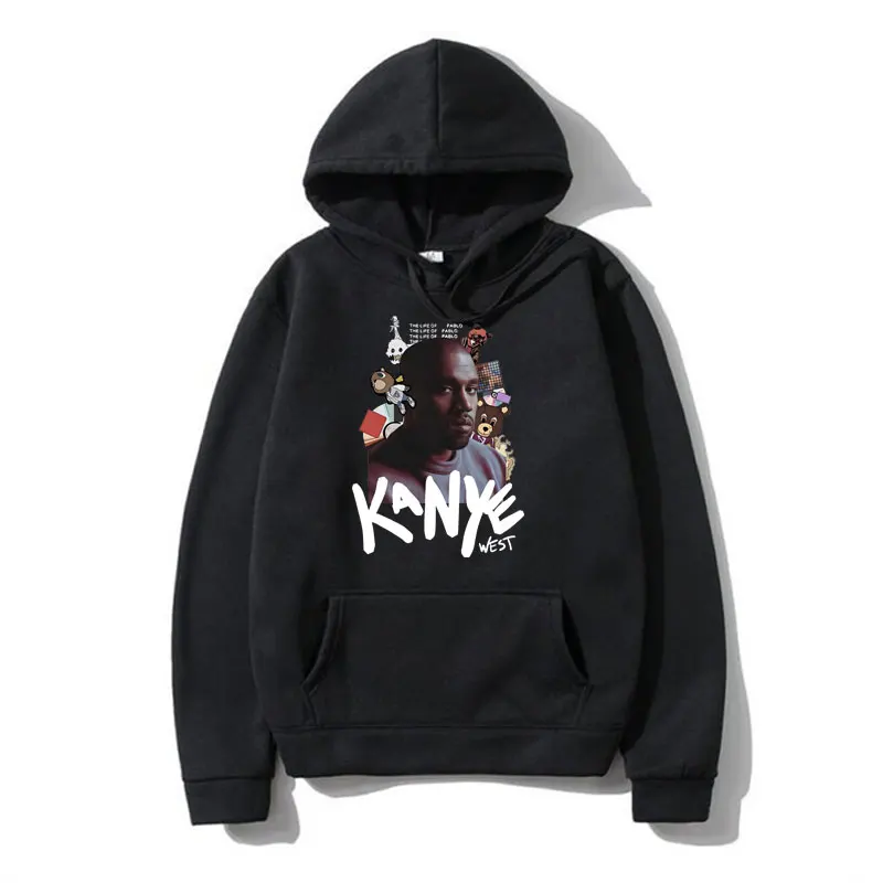 

2024 Rapper Kanye West Hoodie Male Rock Hip-hop Aesthetic Harajuku Sweatshirts Fashion Casual Oversized Pullover Men Women Tops