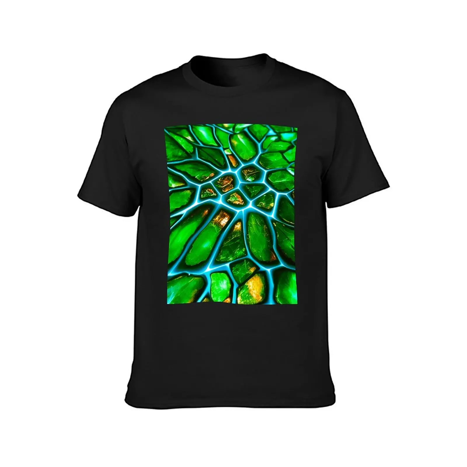 Emerald Fracture Pattern Abstract T-Shirt customizeds animal prinfor boys Short sleeve tee Men's t shirts