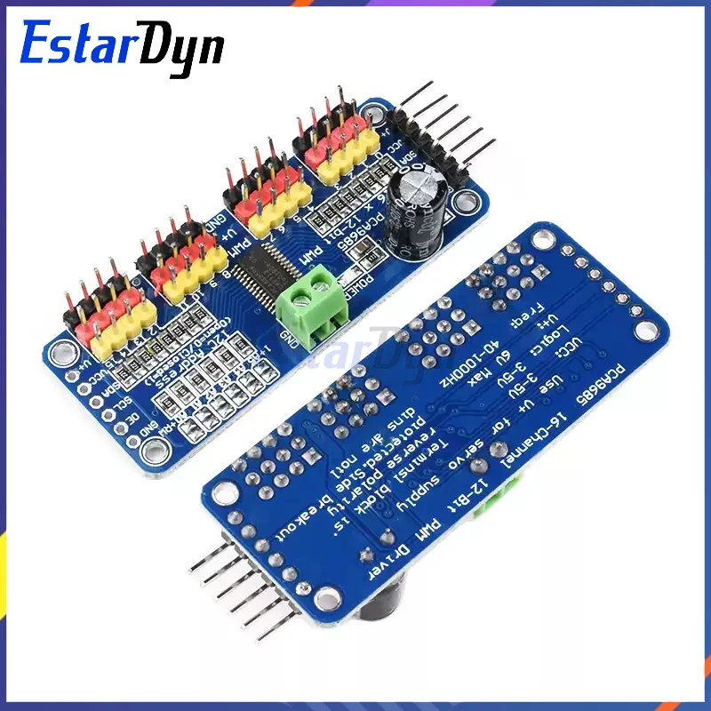 Estardyn PCA9685PW 16 قناة 12 بت PWM سيرفو شيلد سائق I2C واجهة PCA9685 وحدة لراسبيري بي