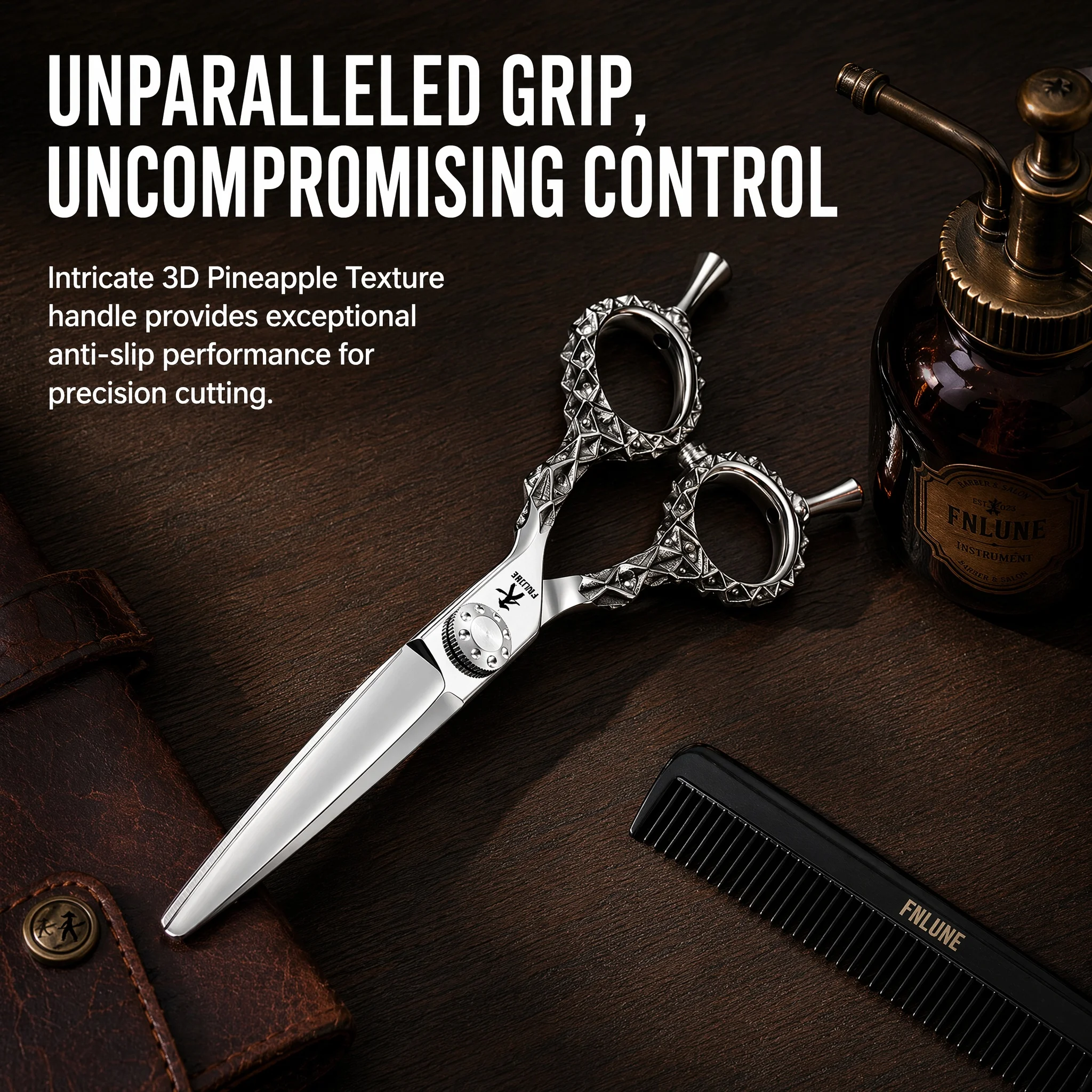 FnLune 6.0 Right Left Hadn Professional Hair Salon Scissors Cut Barber Tools Haircut Shear Hairdressing Scissors Non-slip Handle