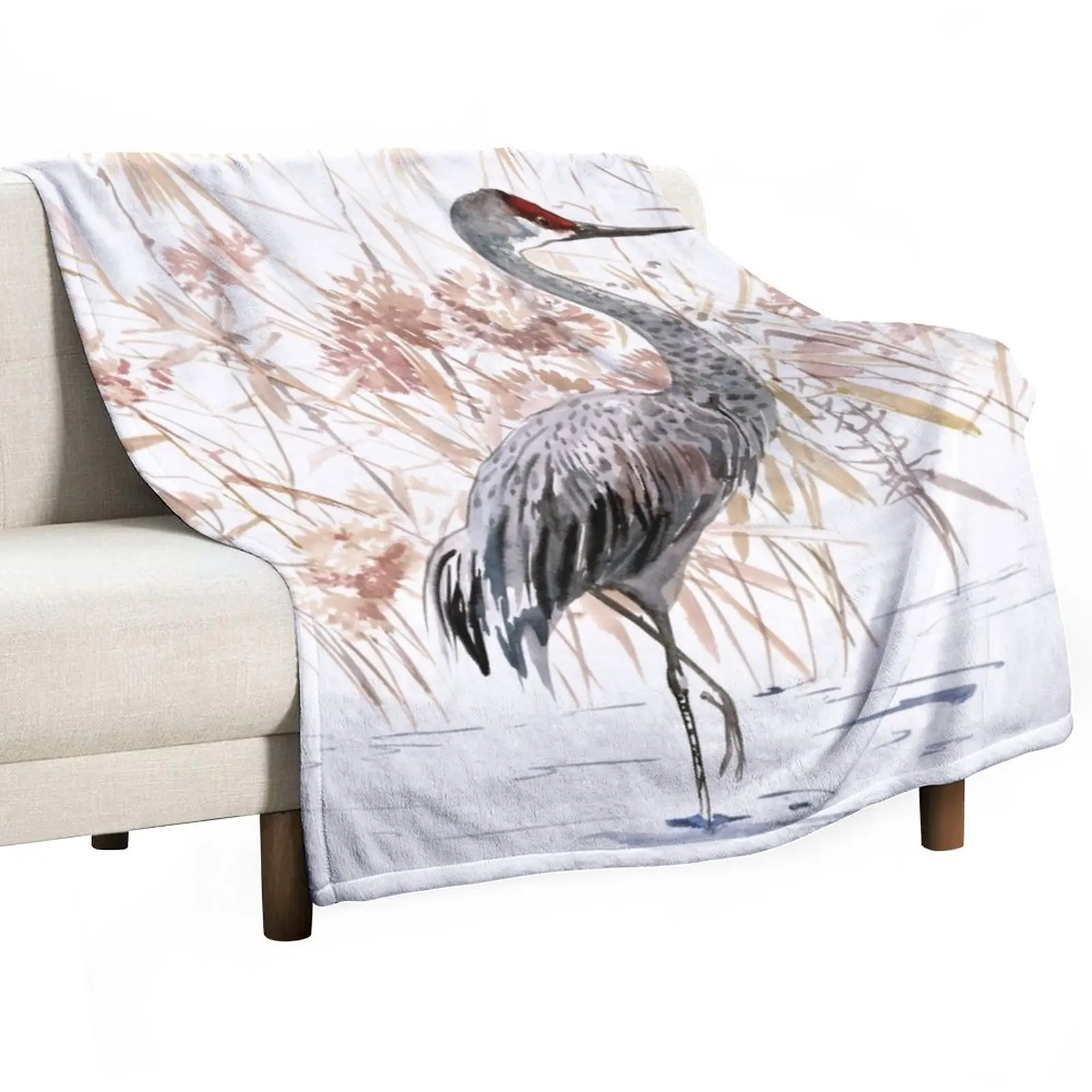 

Sandhill Crane in Florida Throw Blanket sofa Soft Big Blanket sofa bed