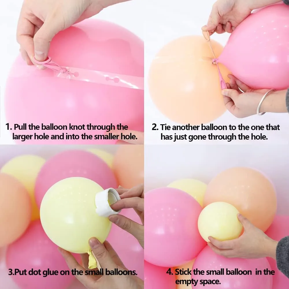 Daisy Balloon Garland Arch Kit Macaron Light Pink and Yellow Bohemian Fashionable Party Suitable for Wedding Birthday Sunflower Decoration