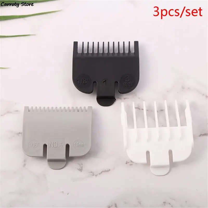 3Pcs 1.5mm/3mm/4.5mm Hair Clipper Replacement Sheath Limit Comb Accessory Guide Comb Professional Suitable for Wahl Trimmers