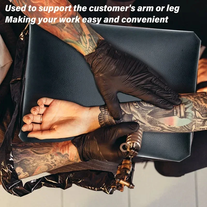 73-112cm Adjustable Height Large Panel Tattoo Workstation Armrest Stand Waterproof Aluminum Heavy Arm Leg Rest Pad Black