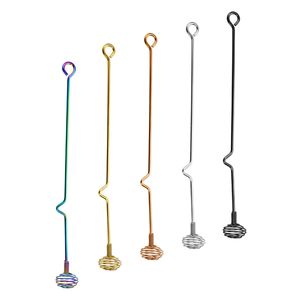 

5Pcs Stainless Steel Honey Dipper Sticks Fine Workmanship Multi-Purpose Stirring Tool Great for Syrup Viscous Substances
