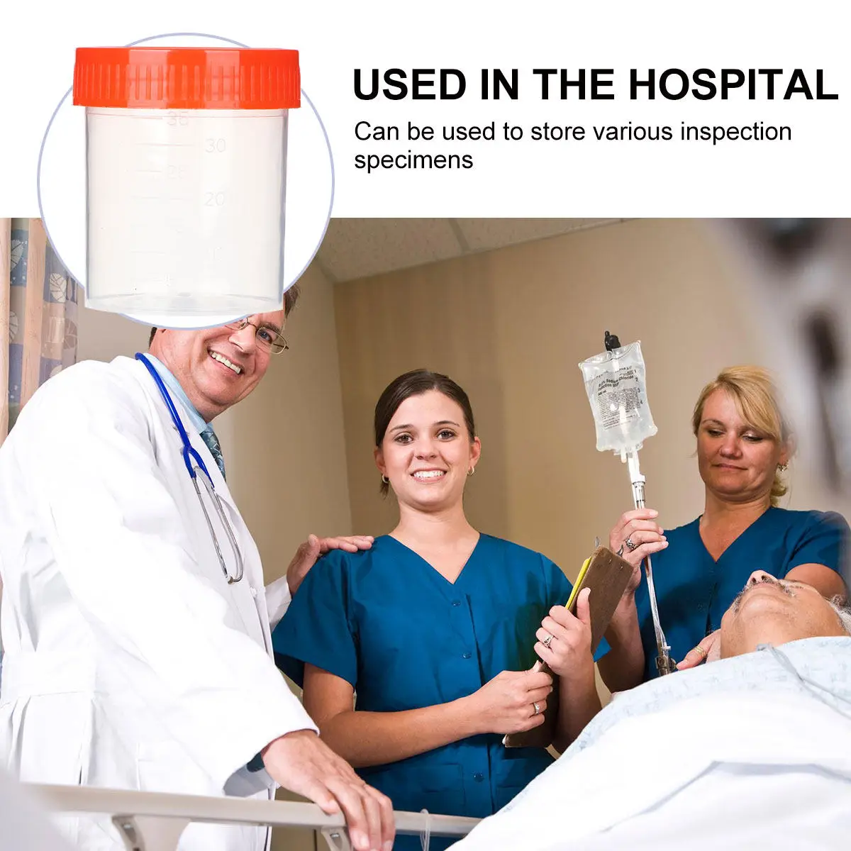 

50 шт. стаканчиков для сбора мочи, 40 мл, герметичные, с винтовой крышкой, контейнеры для образцов, лабораторные пробоотборные стаканчики, предварительно заполненные, для гистологии и цитологии