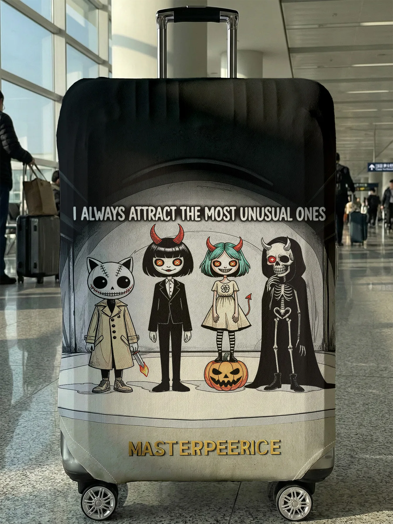 

Защитный чехол для багажа в готическом стиле, подходит для чемоданов 18-32 дюймов, чехлы для ручек чемоданов, аксессуары для путешествий.