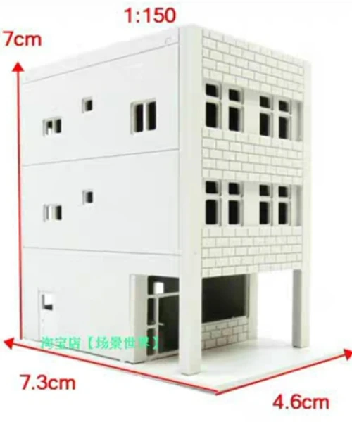 1:150/64 Scale Diorama Building Model Modern Railroad Commercial Building Scene Model Collection Gift