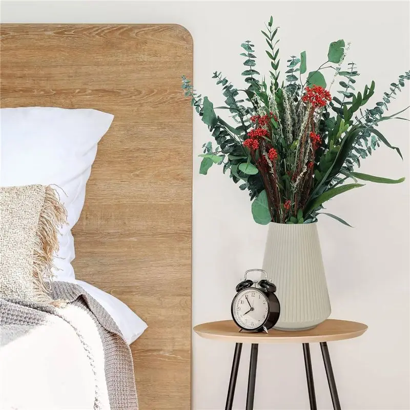 A67P-120Pcs الأوكالبتوس المجفف للاستحمام، الأوكالبتوس مع سيقان للديكور المنزلي، 17 بوصة دش الأوكالبتوس معلقة