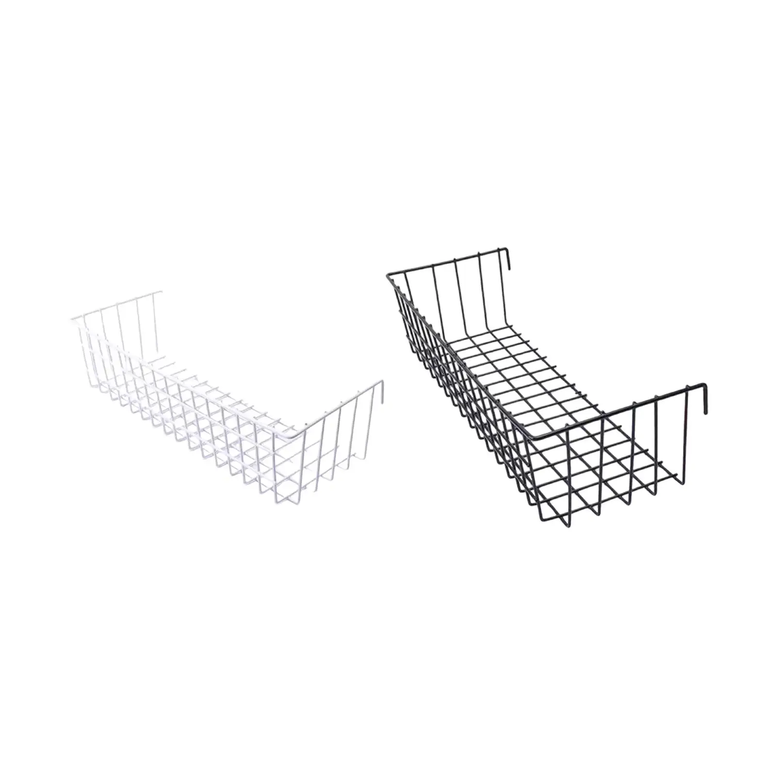 Metal Wall Hanging Storage Basket Organizer Rack Multipurpose Iron Wire Shelf for Kitchen Pantry Bathroom Laundry Cabinets