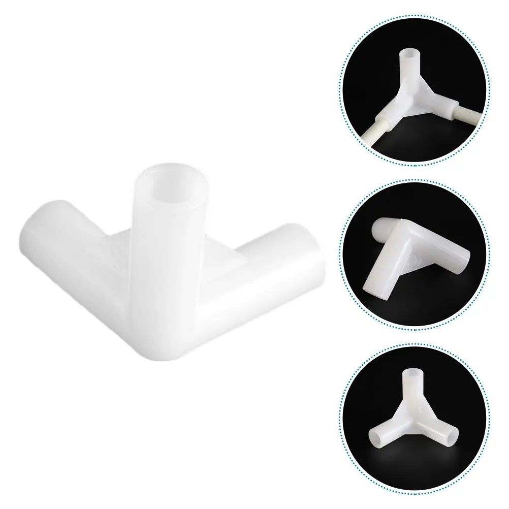 

30Pcs Canopy Tent Pipe Fittings Lightweight PP 3 Way Connector Elbow Plastic Tent Frame Greenhouse Repair Accessories