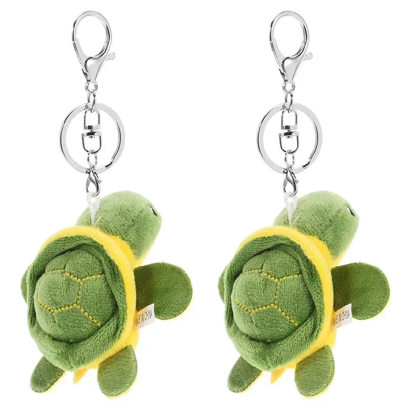 

Fluffy Keyring Turtle Keychain Toys Backpack Hanging Decor Zinc Alloy Child Birthday Decoration for Girl