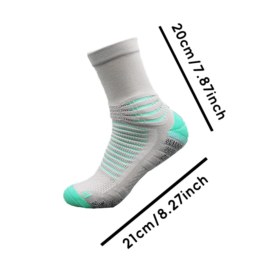 5 Pairs Sports socks, practical basketball socks, badminton running socks, thickened shock-absorbing mid tube towel bottom