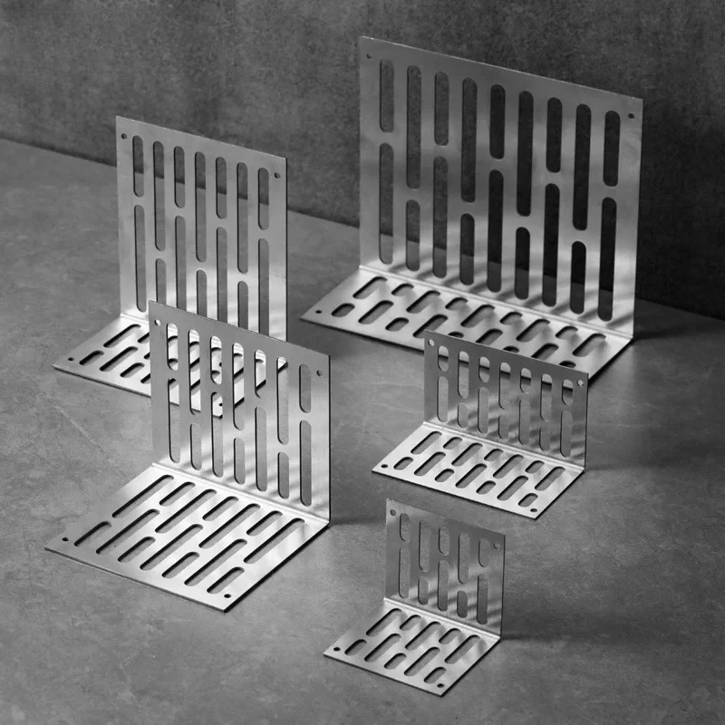 

1PC Stainless Steel L-shaped Side Drain Grid Floor Drain for Rooftop Balcony Toilet Corner Sewer Pipe Filter Screen Drainage Net