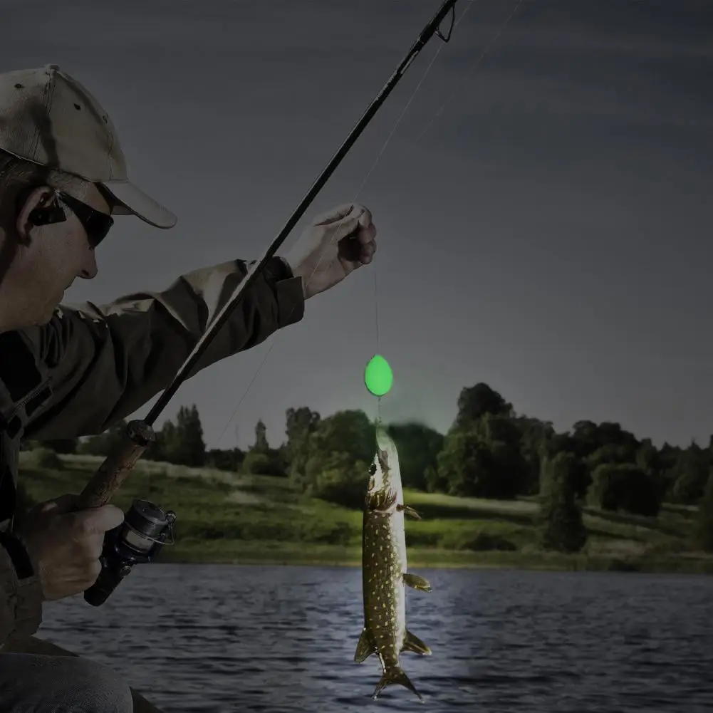 Luminous Egg Float Night Fishing Long-Distance Casting Rotating Fishing Float Bobber Bait Accessories Luminous Buoy Dobbers