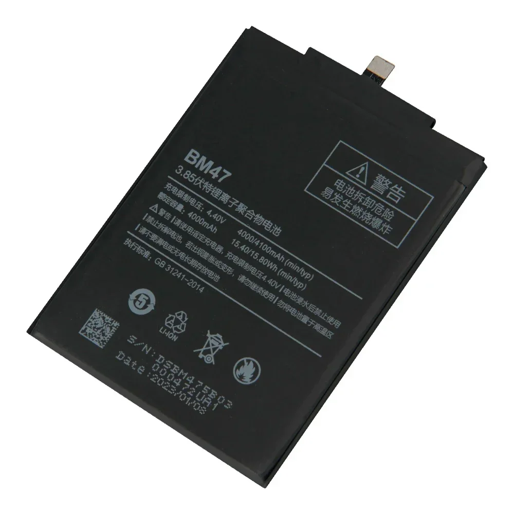 

2025 Replacement Battery BM47 For Xiaomi Redmi 3 4X 3S 3X Redmi3 Pro Hongmi 3 Redrice 3x Phone Batteries 4000mAh