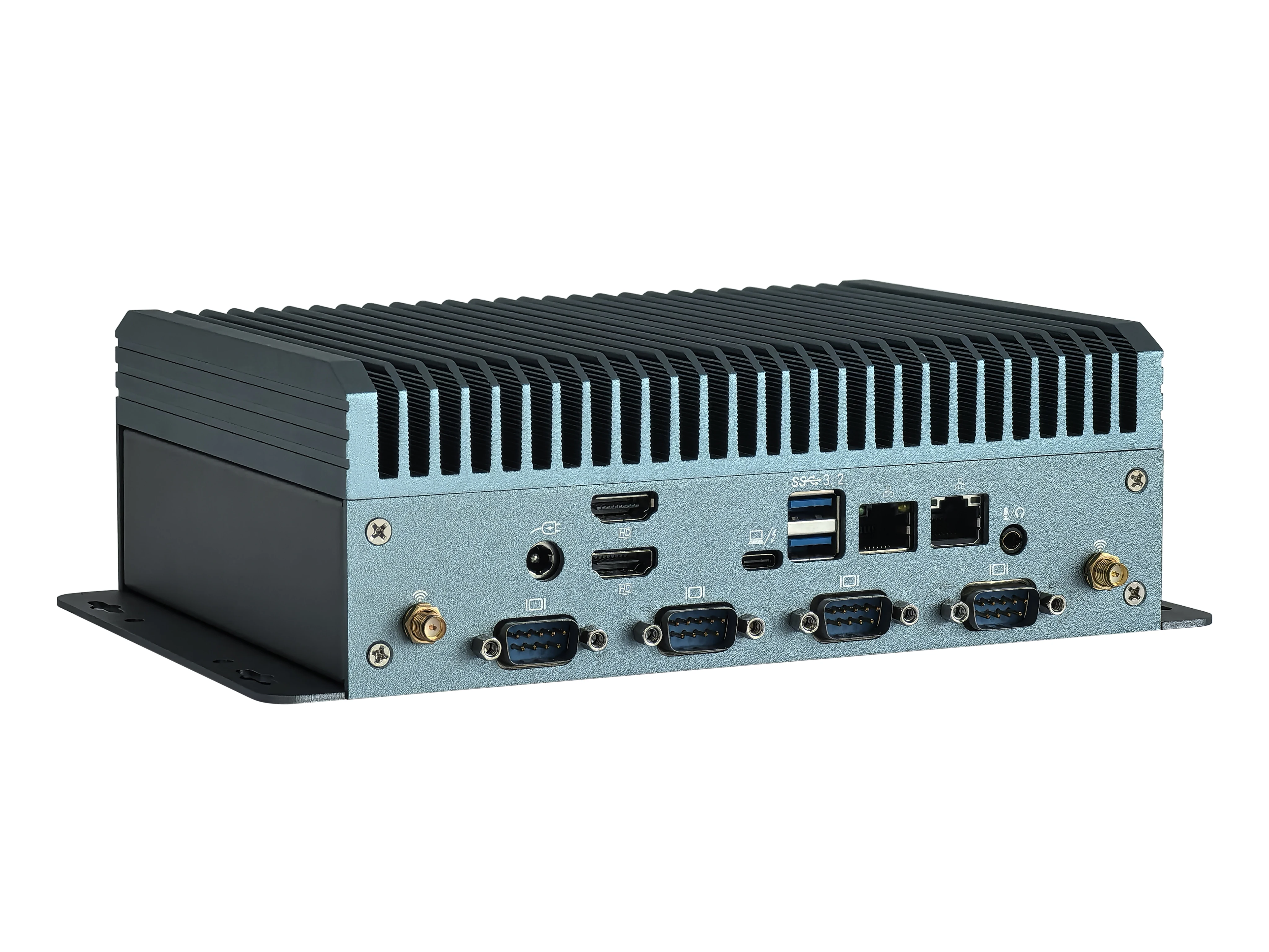 

2026 ELSKY SPC128 Type-C Embedded Industrial Computer with 2*HDMI Display 4K 60Hz 12th,13th Gen Core Processor M.2 2280 SSD
