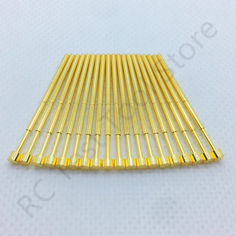 100PCS PA100-G5 Spring Test Probe PA100-G Test Pin P100-G P100-G5 Test Tool 33.35mm 1.36mm Needle Gold Tip Dia 2.5mm Pogo Pin