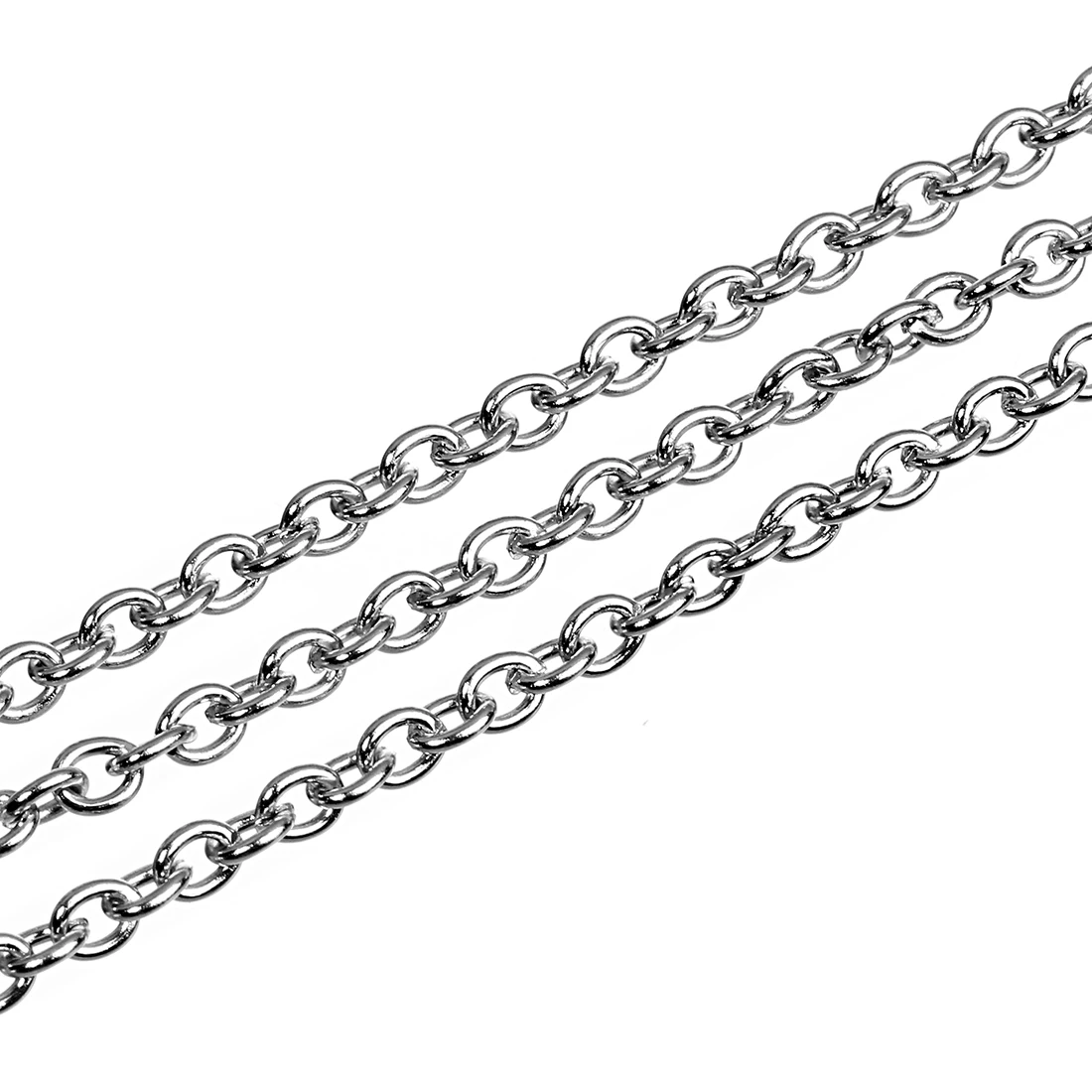 10yards/roll Stainless Steel Cross Chains Round O Shape Chain Metal  Link Chain For Jewelry Making Bracelet Necklace Accessories