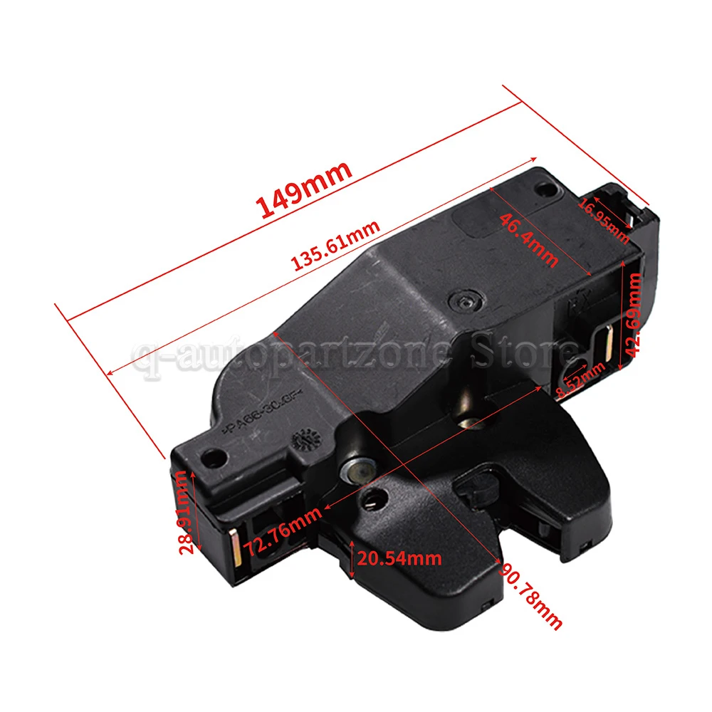 Rear Tailgate Lock Mechanism For Citroen C3 C5 Xsara Picasso Peugeot 206 307 SW 9652301980