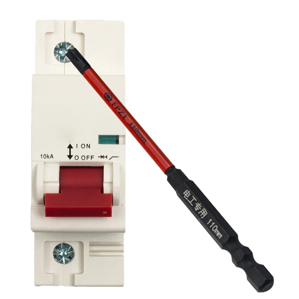 6 stücke 65mm/110mm Magnetische Spezielle Schlitz Kreuz Schraubendreher Bit Für Elektriker FPH FPZ 3 Kreuz + 3 M Wort Power Tool Sapre Teile – Detail 2