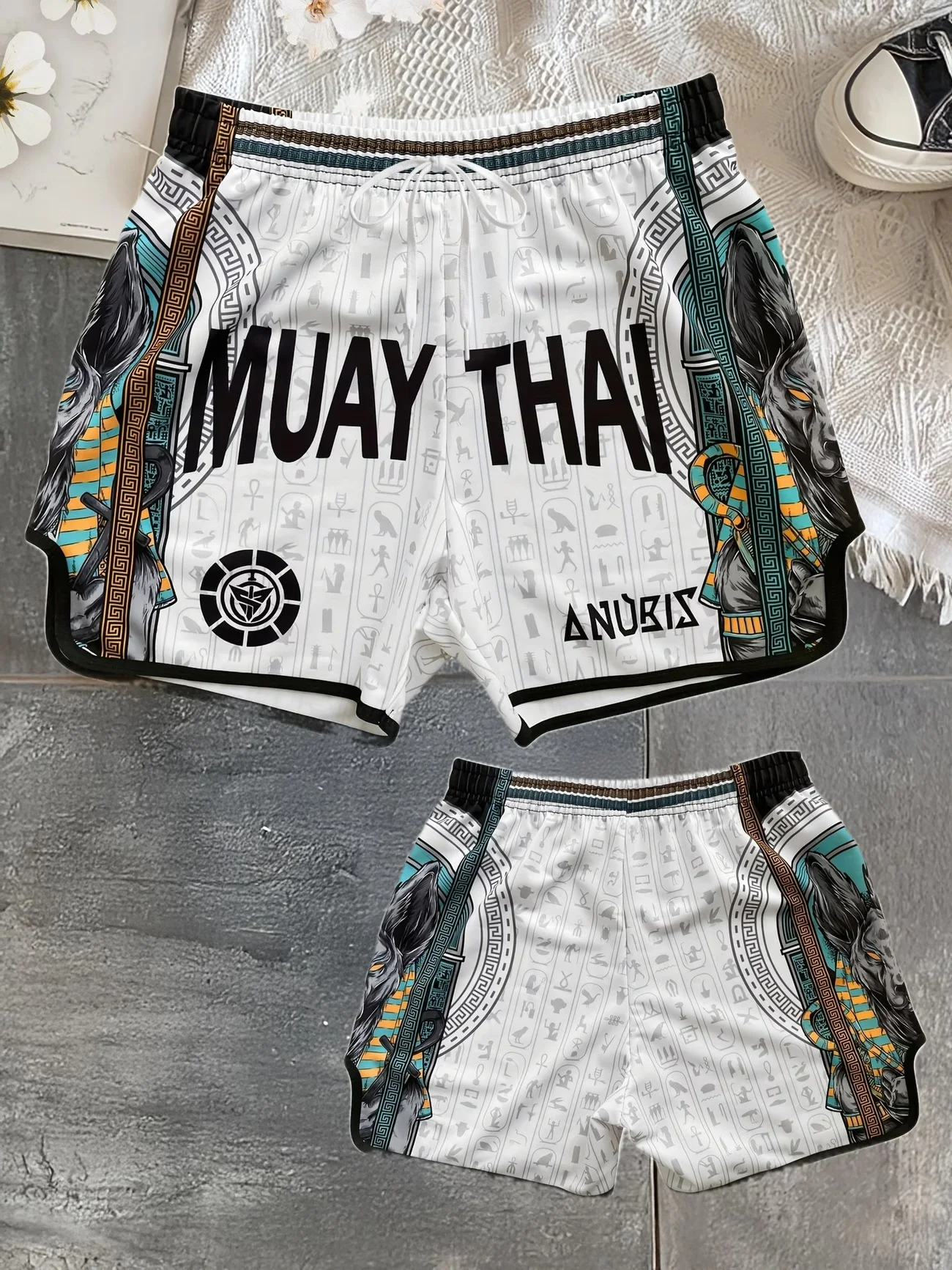 2026 Muay Thai Shorts Atmungsaktive Boxshorts für Herren Kickbox-Trainingshosen Elastischer Bund Kampfsport Wettkampf-Shorts – Detail 5