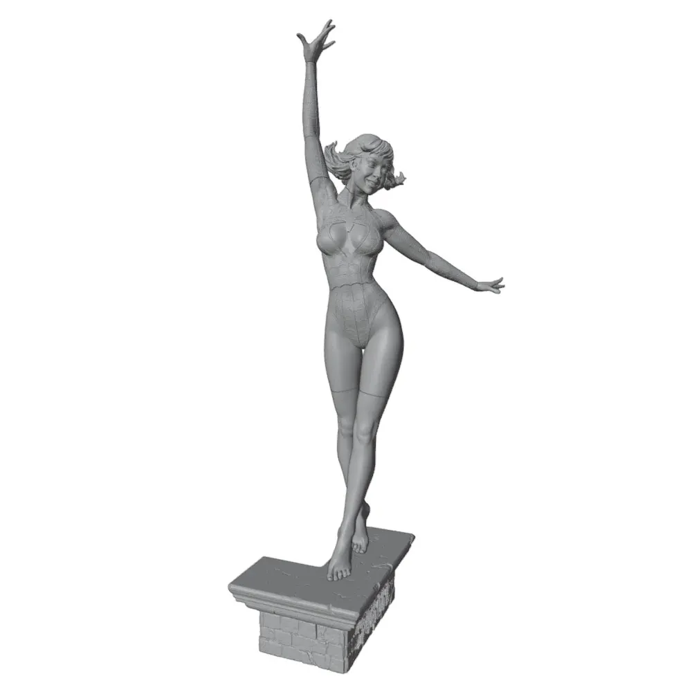 1/24 75mm  Sexy Girl Resin Model Kits GK Miniature 3D Printed Gray Model Figurine DIY Doll Model Unassembled And Unpainted