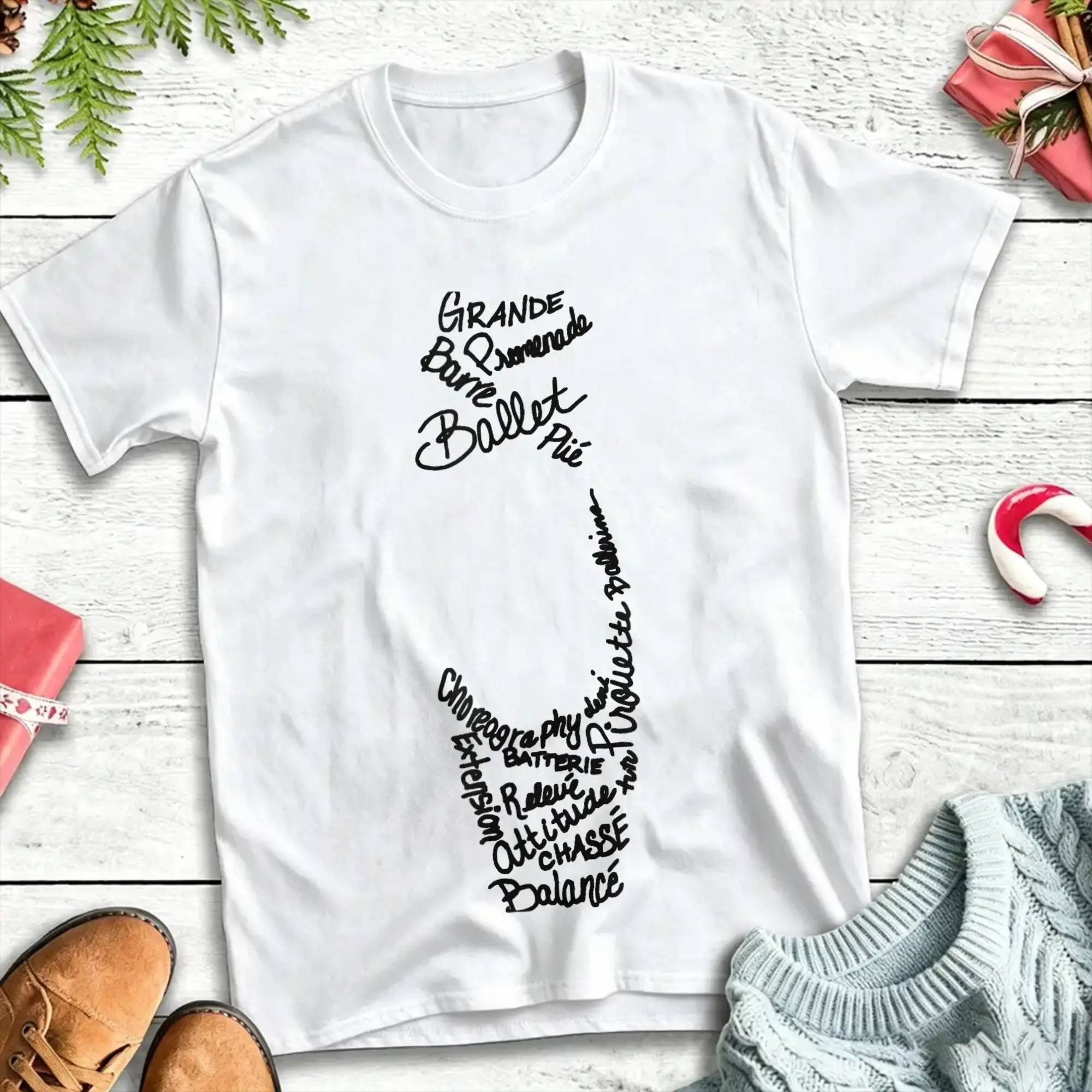 Men Ballet Pointe Shoe Terms Words T Shirts  100 Cotton Top Tees Summer Funny Short Sleeve T Shirt O Neck Hippie Print Tee Shirt