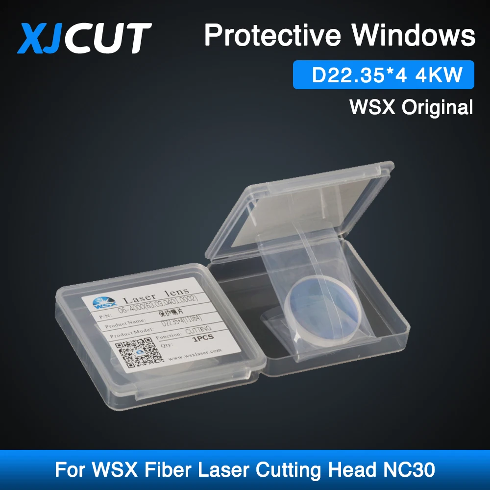 XJCUT WSX Original Protective Windows 22.35X4 4KW JGS1 Fused Silica Optical Lens For WSX Fiber Laser Head NC30 Bodor HSG