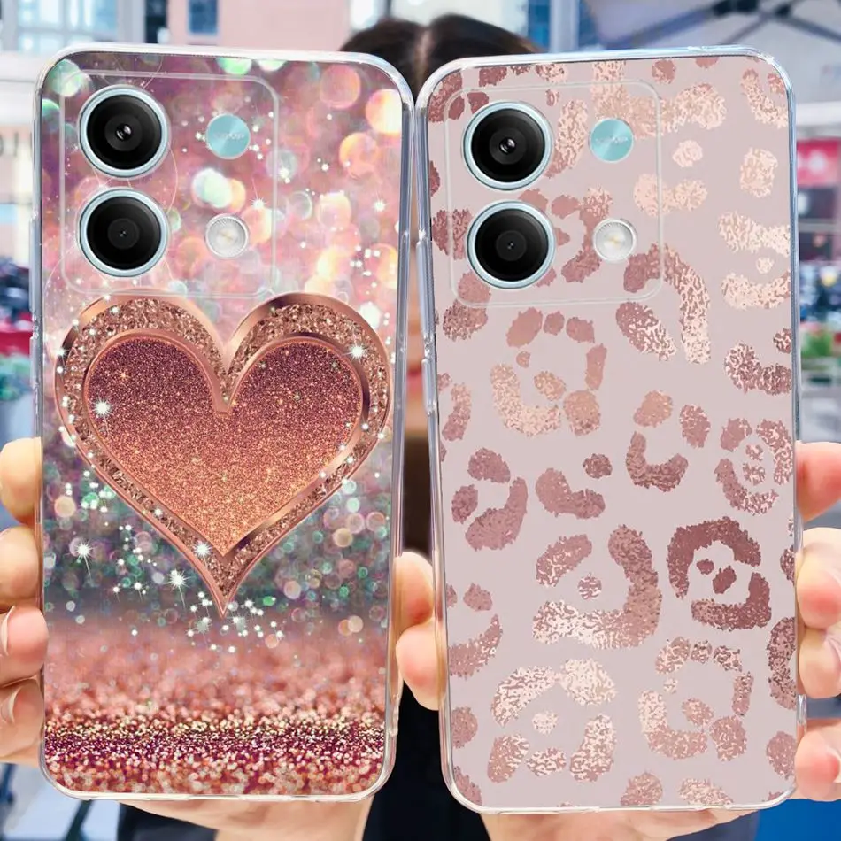 For Xiaomi Poco M6 Pro 4G Case POCO M6Pro 4G Elegant Printing Soft Silicone TPU Silm Phone Back Cover