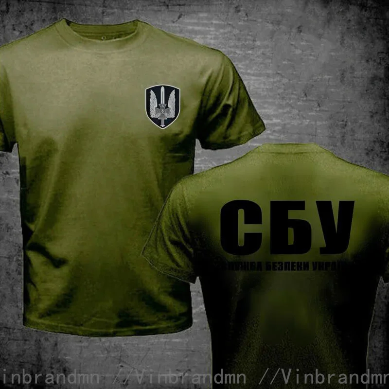 Camiseta militar de las fuerzas especiales de Ucrania para hombre, camisa con estampado verde del ejército, Spetsnaz, Alpha Group, nueva moda de verano