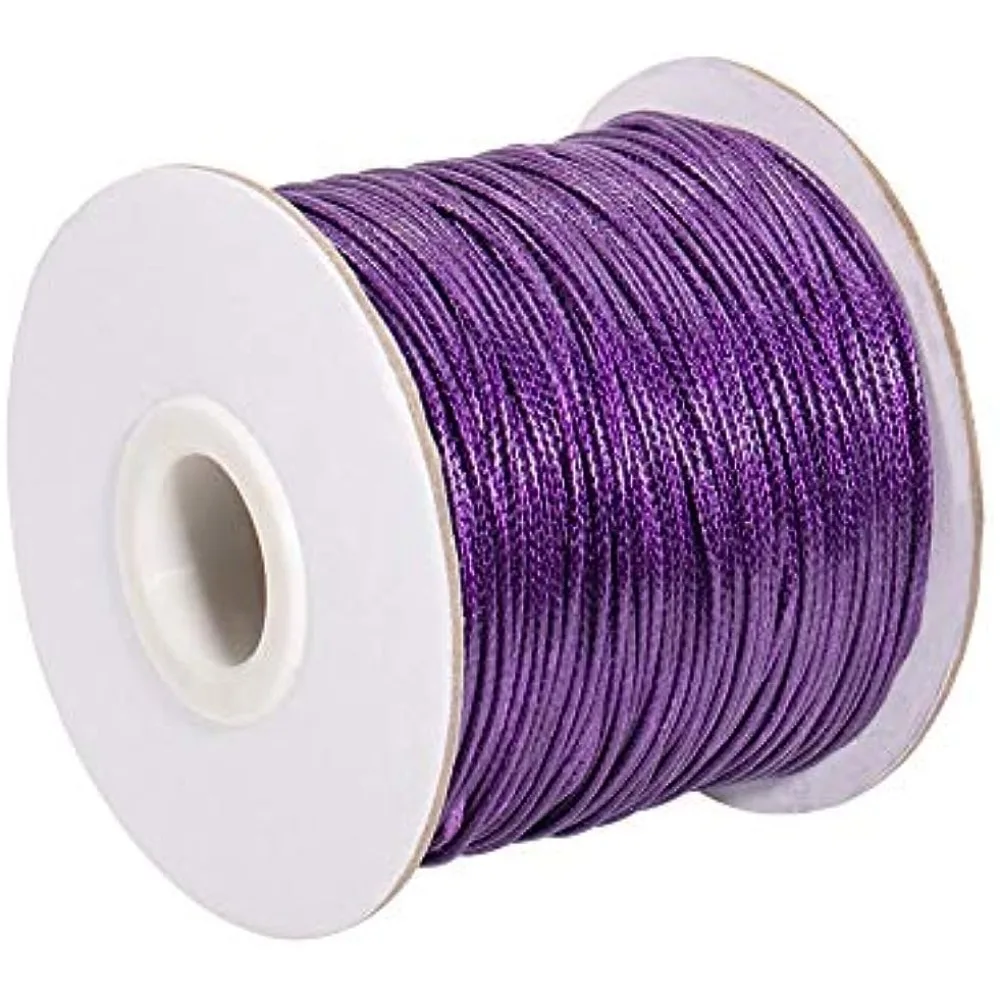 

1 Roll 88 Yards 1mm Waxed Polyester Cord Thread Korean Waxed Cord Beading Thread Craft Cord for Jewelry Bracelets Craft Making