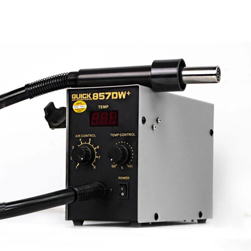 220V Soldering Station for smd led Hot air welding station 580W Heater Helical Wind Air Gun Hot Rework Station