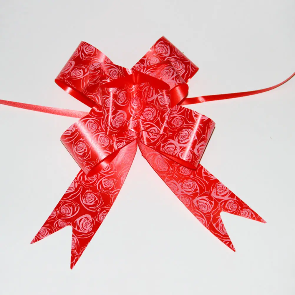 100Pcs Pull Bows Gift Knot Ribbon Decoration for Wedding Car Gift Wrap Flower Basket Christmas Party String Bows