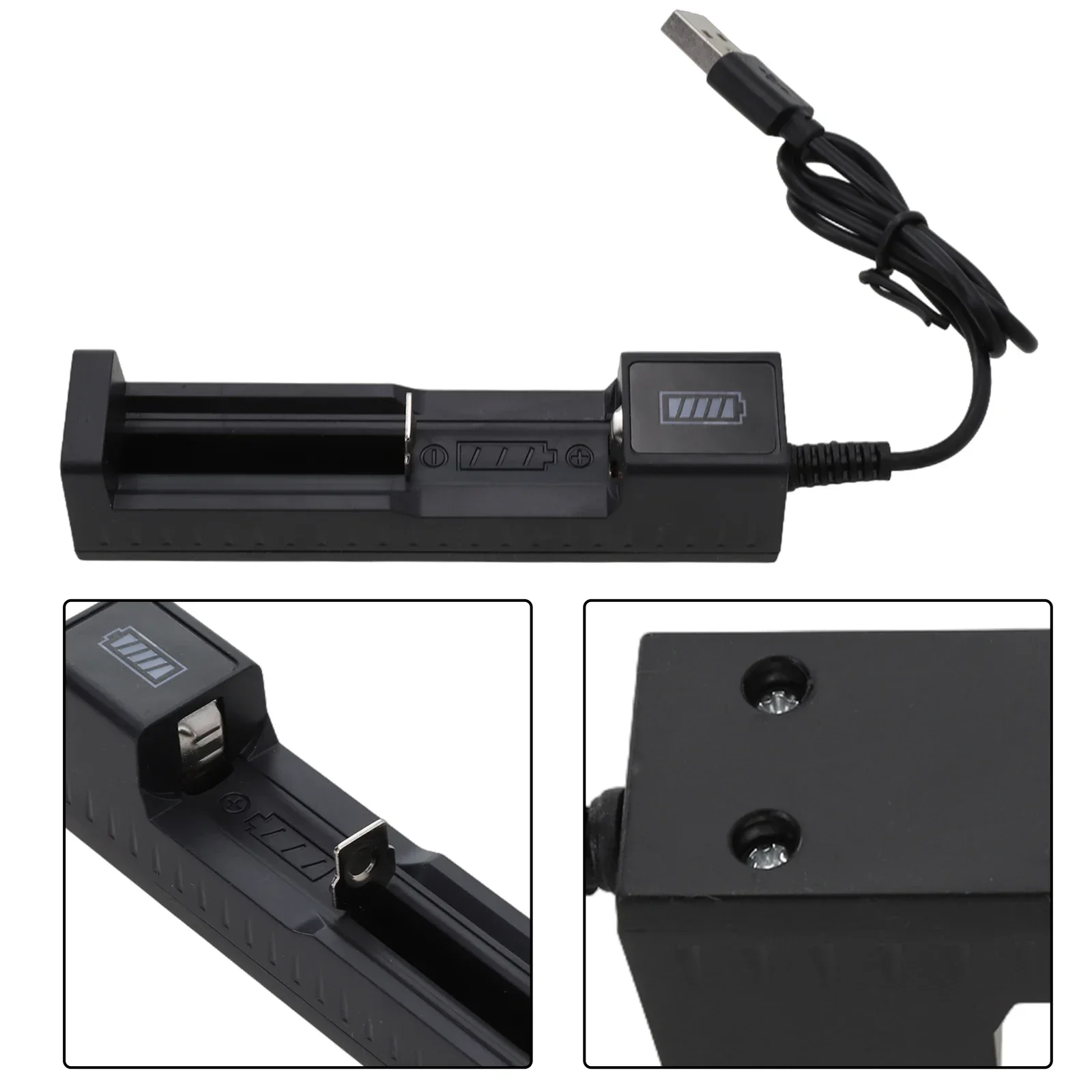 Acculader Compact Usb Acculader Voor 18 650 18490 14500 Voor 16340 Lithium Batterijen Intelligent Opladen