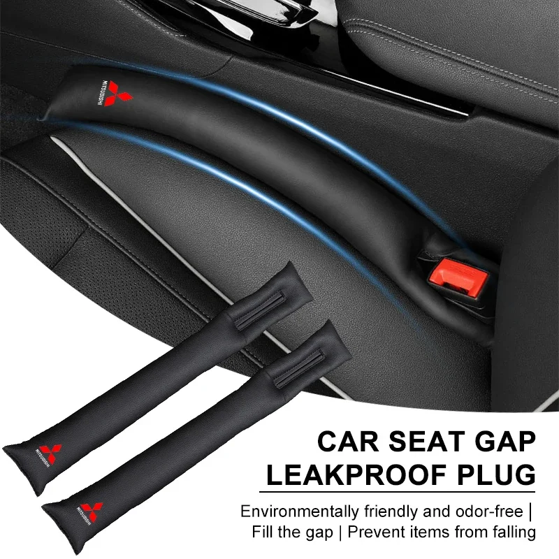 New Car Seat Gap Filler PU Leather Soft Side Seam Plug Car Styling For Mitsubishi ASX Lancer Pajero Outlander L200 EVO Lancer EX