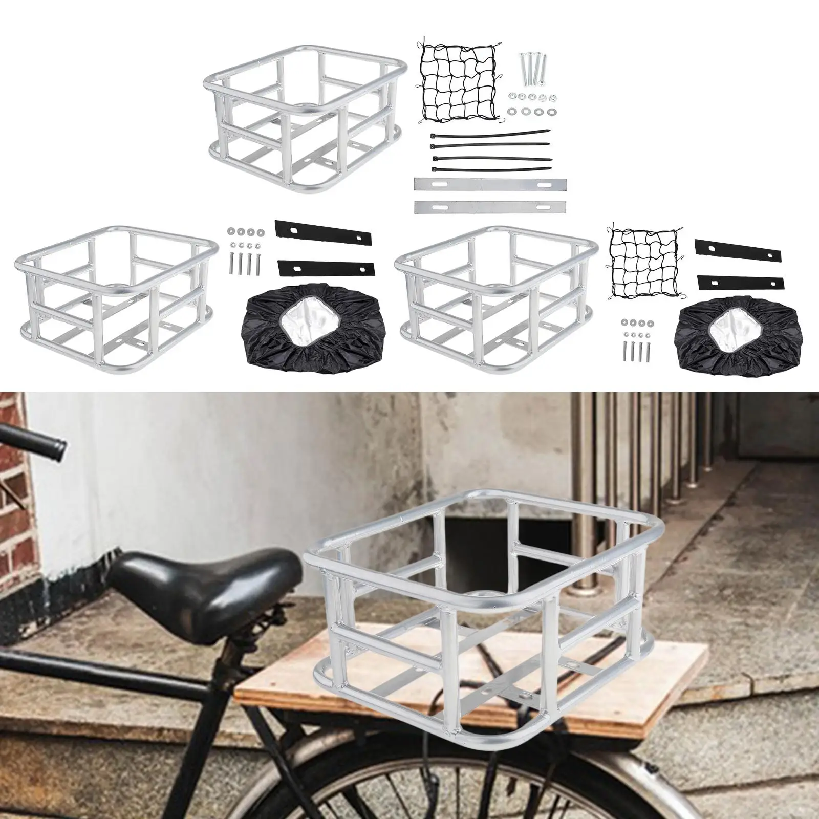 Bike Basket Bike Dog Carrier Easy Installation Storage Bike Cargo Basket Bicycle