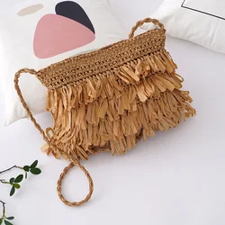 Square tassel bag Amazon cross-border hot fashion seaside vacation beach bag bag