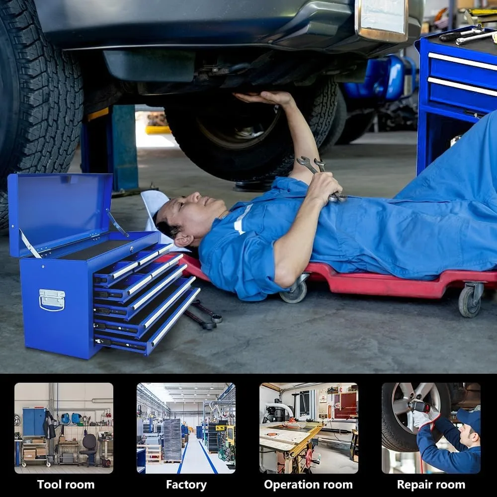 صندوق أدوات 13 درجًا، صندوق أدوات بعجلات، خزائن أدوات دوارة مع أدراج، صندوق أدوات قابل للفصل مع مقابض خطافات #2