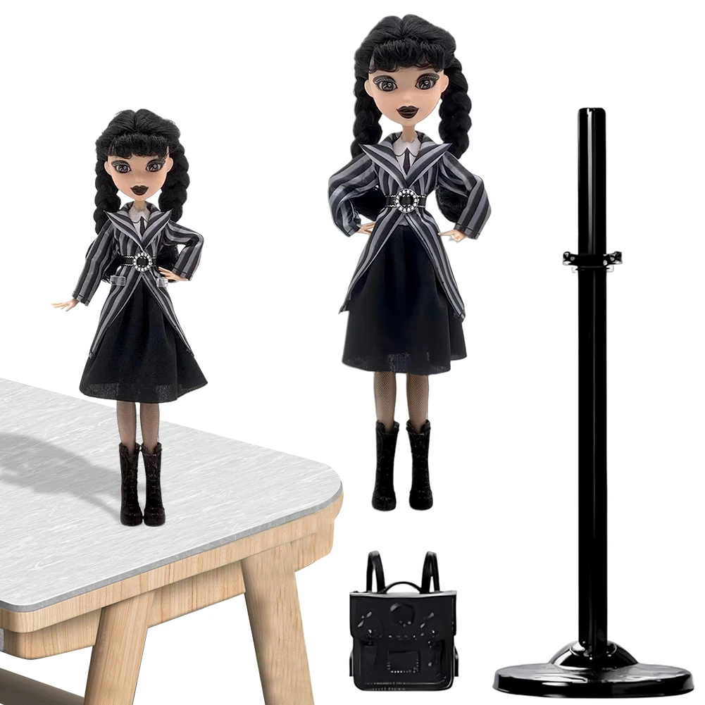 

Girl in Black Statue Scary Doll Figurine Gothic Style Table Collectible Decorations Desktop Ornaments for TV Drama Fans